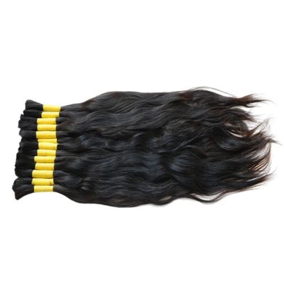 100 g/verpakking Virgin Natural European Blonde/Silver/Grey Wet and Wavy Human Braiding Hair Bulk