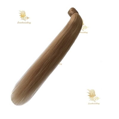 Indian Hair Clip in Comb Mensenhaar Wrap Rond Ponytail Extensions Voorgebonden Type