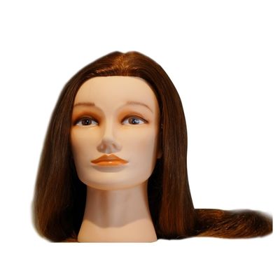 Chemische vezel haar mannequin hoofd voor kapper opleiding en cosmetologie praktijk