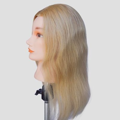 100% menselijk haar training hoofd mannequin hoofd voor de praktijk professionele training hulpmiddel