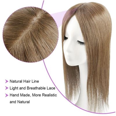 5.5x6 inch handgebonden dubbele mono top remy Europese menselijk haar toupee topper pu rond mt-s1