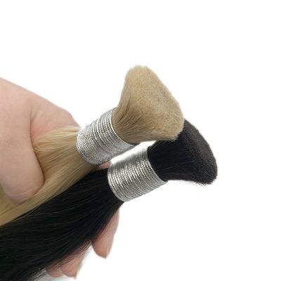 Aanpassing 100g Straight Russisch Lichtkleurig Haar Bulk Package Bruto Gewicht van 0,400kg