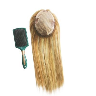 Europees haar Braziliaans 100% menselijk haar toppers voor vrouwen Mono zijde basis vrouwen toupee
