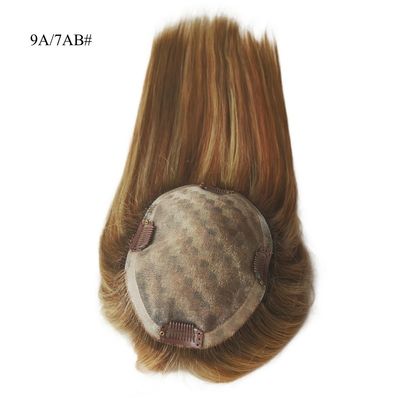 Europees haar Braziliaans 100% menselijk haar toppers voor vrouwen Mono zijde basis vrouwen toupee