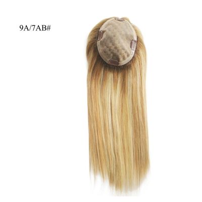 Europees haar Braziliaans 100% menselijk haar toppers voor vrouwen Mono zijde basis vrouwen toupee