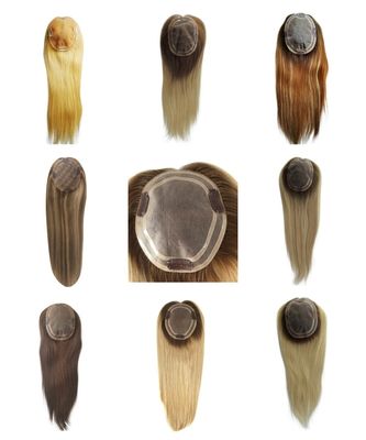 Haarsysteem Mono Toupee voor vrouwen Natuurlijke rechte Chinese Cuticle Remy Hair Topper
