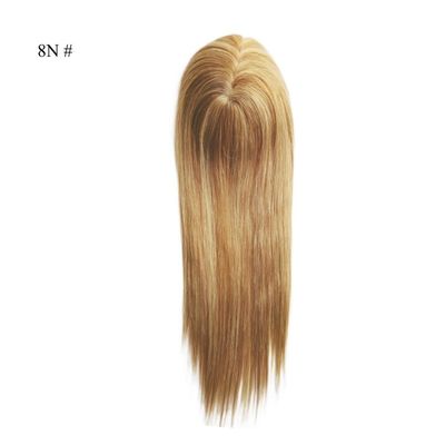 16 inch mono topper handgebonden monofilament menselijk haar stuk met lage verzendkosten