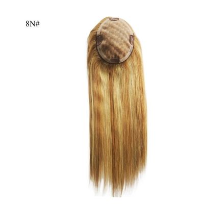 16 inch mono topper handgebonden monofilament menselijk haar stuk met lage verzendkosten
