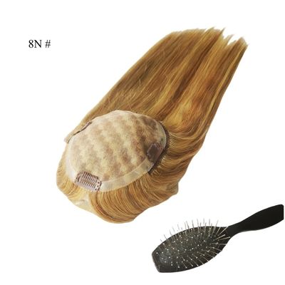 16 inch mono topper handgebonden monofilament menselijk haar stuk met lage verzendkosten
