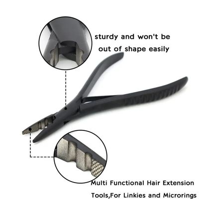 Gepersonaliseerde aanvraag Haarsplitsing Tool Roestvrij staal I-Tips Micro Beads Closer Plier