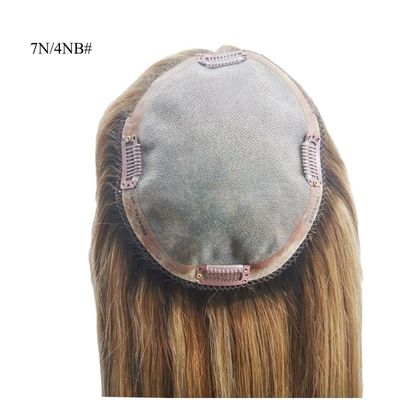 Remy Hair Mensenhaar Mono Topper voor dun haar Vrouwen 0,300kg Pakket Bruto Gewicht