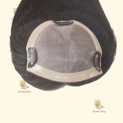Op maat gemaakte aanvraag 16 inch natuurlijke kleuren mini toppers voor haaruitval volledig met de hand gebonden