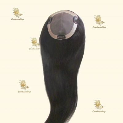 Op maat gemaakte aanvraag 16 inch natuurlijke kleuren mini toppers voor haaruitval volledig met de hand gebonden