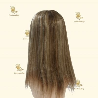 Zilkbasis Mensenhaar Topper Monofilament kant Topper-240508 voor Vrouwenkophuid