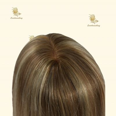 Voorraad Monofilament Integratie Mensenhaar Vrouwen Topper 5 * 6.5 inch in Amerikaanse munt