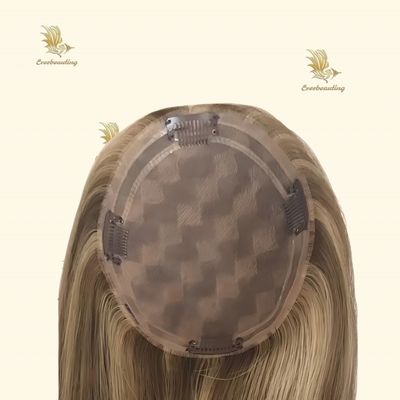 5*6.5 inch Remy Hair Topper Toupee voor vrouwen Highlight Color Topper-240523