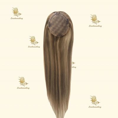 5*6.5 inch Remy Hair Topper Toupee voor vrouwen Highlight Color Topper-240523