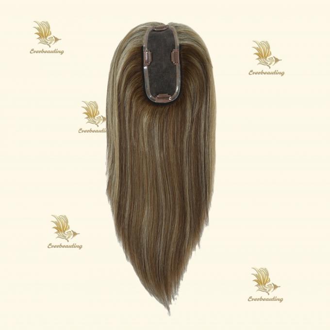 Clip in Hairpiece Monofilament Topper Highlight Hand Tied 3X6.5′ Mono Base Topper